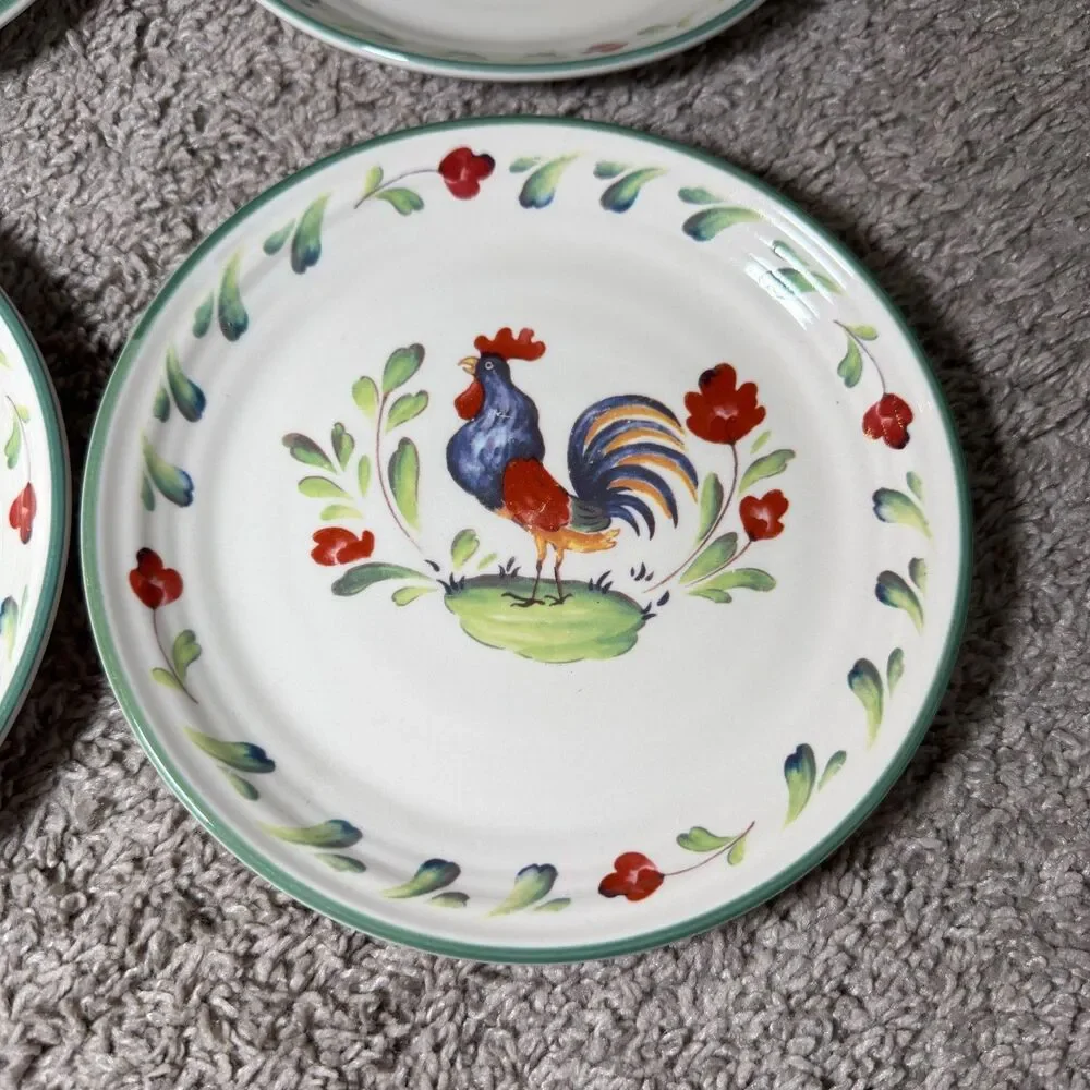 International Tableworks Provence Rooster Salad Plates 7.5